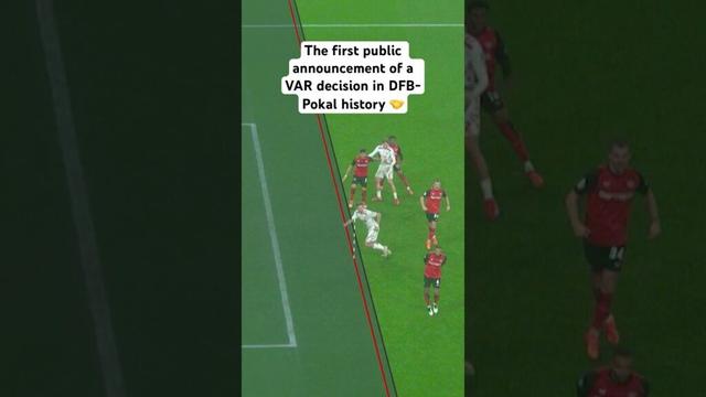 The FIRST EVER public announcement of a VAR decision in DFB-Pokal history 🏆