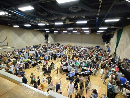 View from mezzanine of consignment area at Maidstone Brick Festival