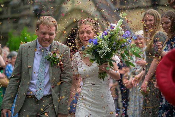 Confetti scene from wedding... 
