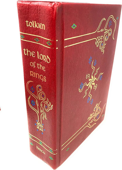The Lord of the Rings triloy in the single red binding.  The names of my children were written on the flyleaf on the dates of their birth.