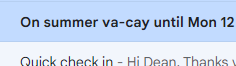 Title of an automatic reply email in a Gmail inbox. 
Title reads 