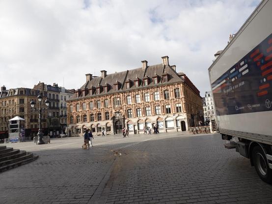 Historical Flemish building in front of the Opera