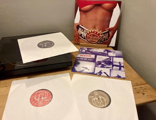 2024 3LP 30th anniversary deluxe edition of Chocolate and Cheese by Ween, cover and booklet 