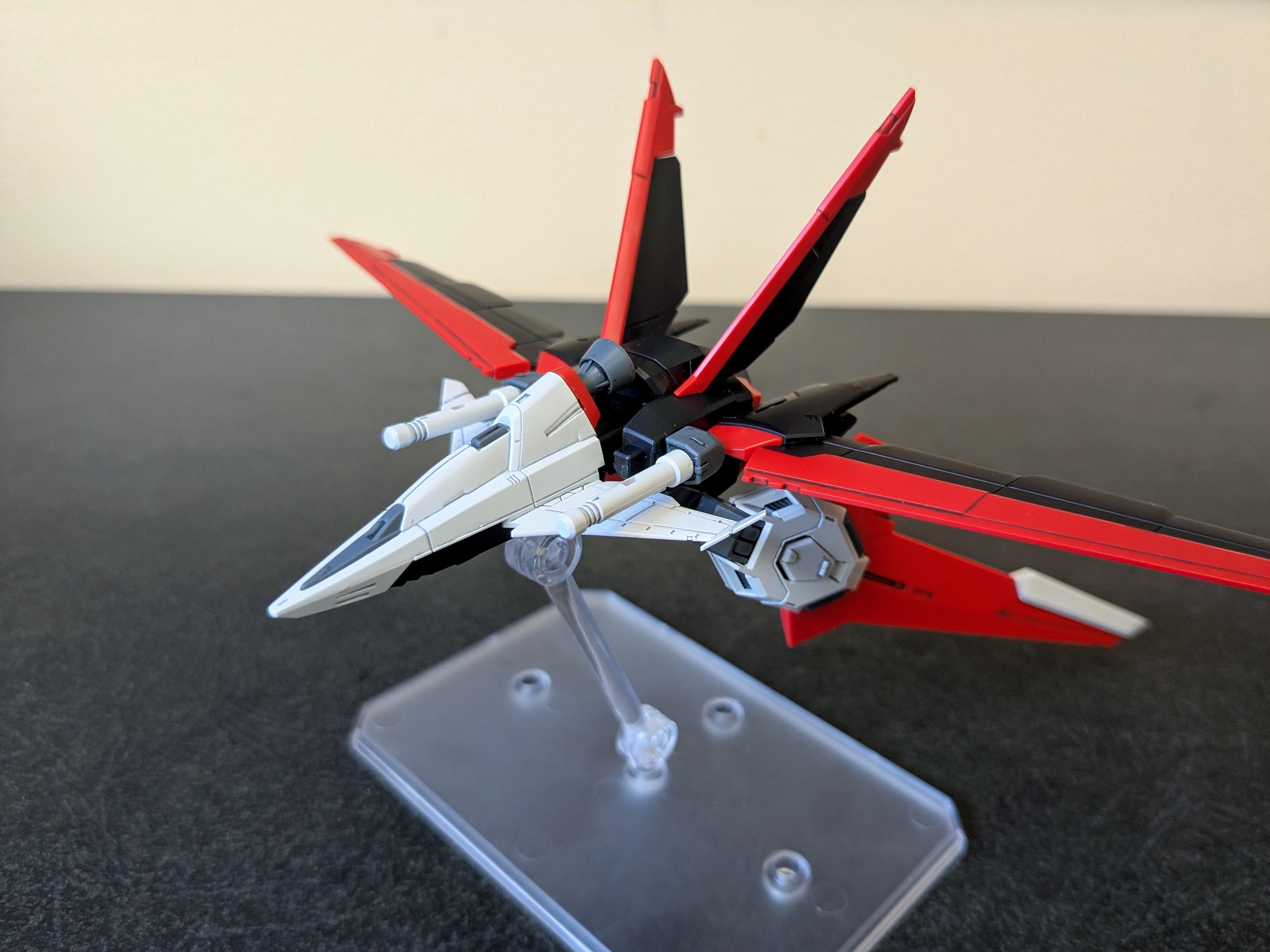 The Force Silhouette from the RG Force Impulse Gundam kit (it's just the Silhouette Flyer with the kit's backpack attached)