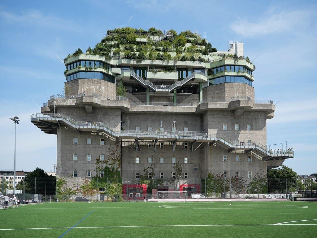 Grüner Bunker an der Feldstrasse Hamburg