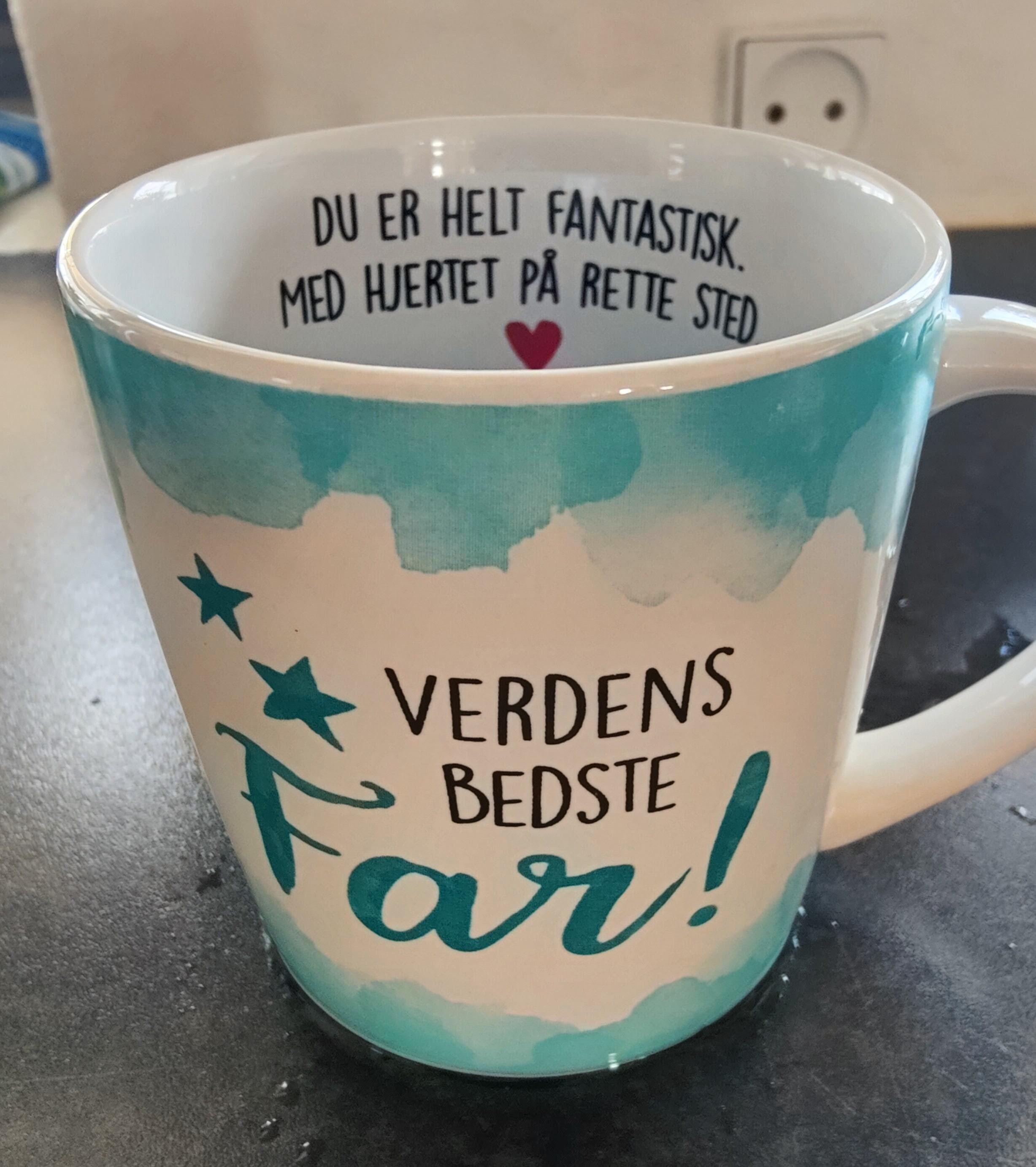 One of those "best dad in the world" cups.