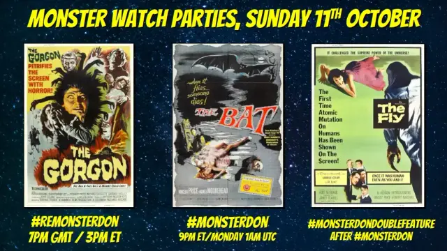 MONSTER WATCH PARTIES SUNDAY 11TH OCTOBER 2026 #ReMonsterdon, 7pm GMT